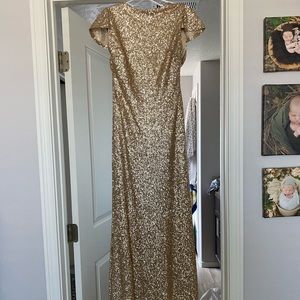 Gold sequin formal dress